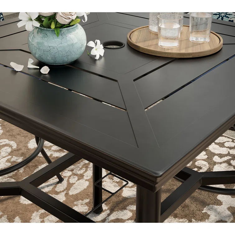 Gehlert 4 - Person Square Outdoor Dining Set with Cushions