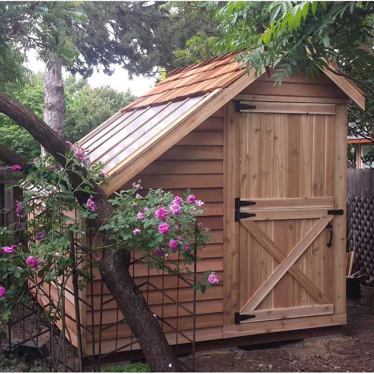 Sunhouse 8ft W x 12ft D Western Red Cedar Wood Storage Shed