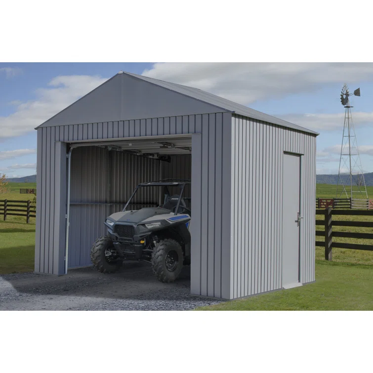 Everest 12 ft. x 10 ft. Metal Garage Shed