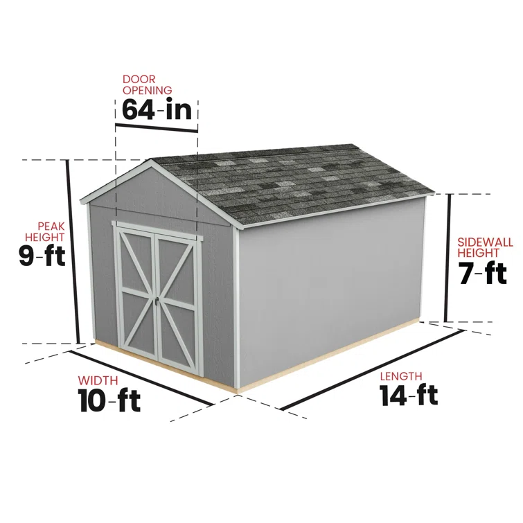 Rookwood 10 ft. W x 14 ft. D Wood Storage Shed With Floor