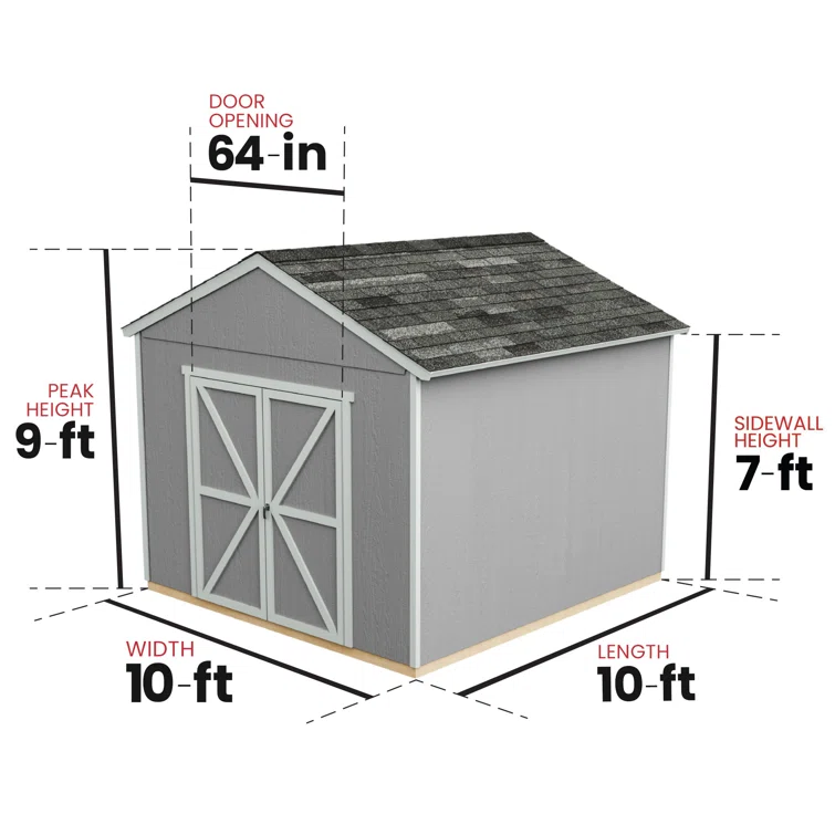 Rookwood 10 ft. W x 10 ft. D Wood Storage Shed