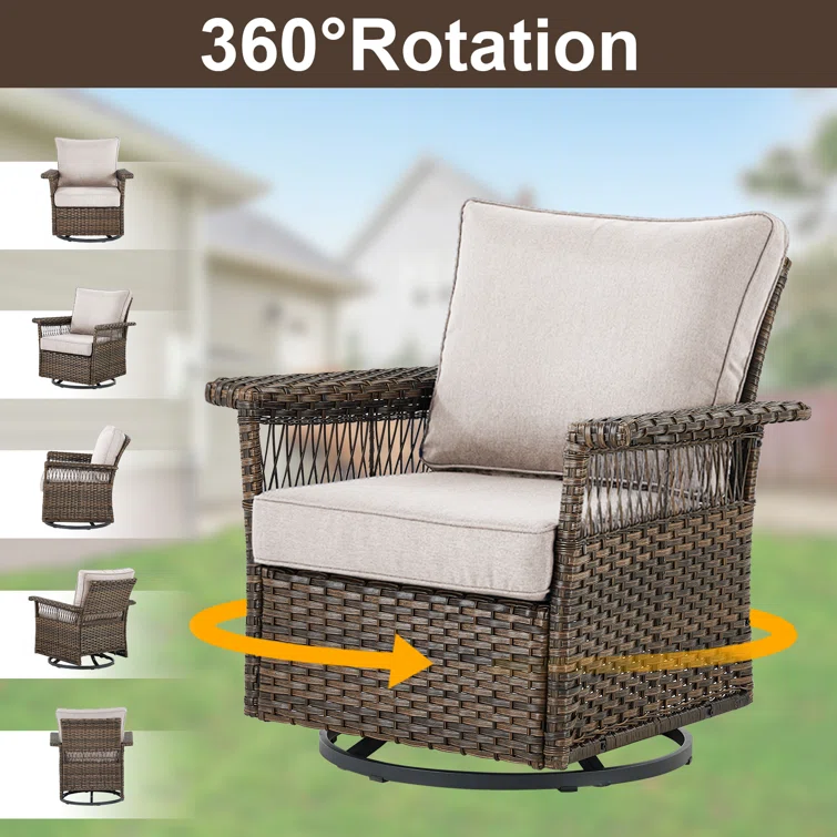 Servier 5 - Person Outdoor Seating Group with Cushions