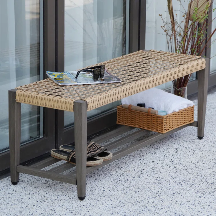 Nelida Wicker Outdoor Bench