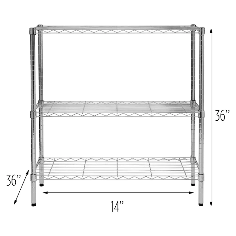 Wayfair Basics® Alexandrina 3-Tier Shelving Unit (36'' H X 36'' W X 14'' D)