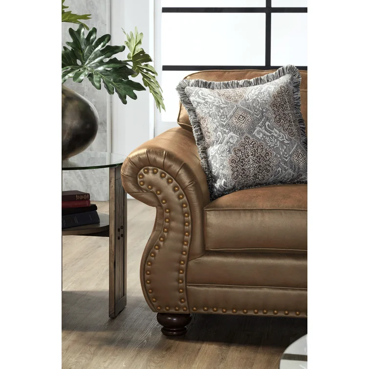 Claycomb 69'' Faux Leather Loveseat