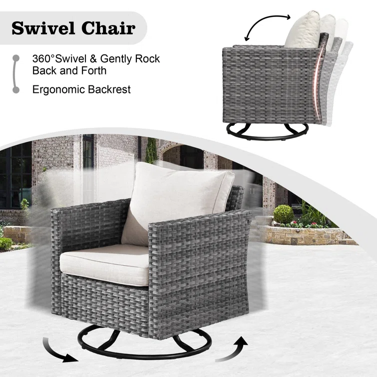 Aliva 6 - Person Outdoor Seating Group with Cushions