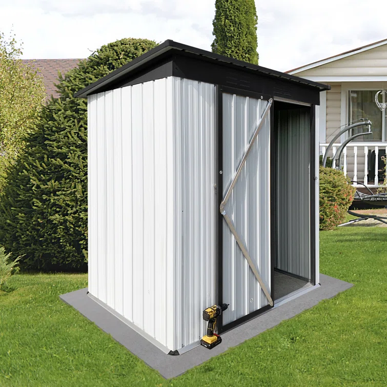5 ft. W x 3 ft. D Metal Lean-to Garage Shed