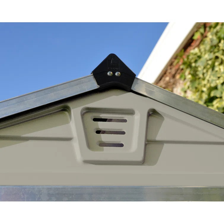 SkyLight 4 ft W x 6 ft D Polycarbonate Shed - Tan