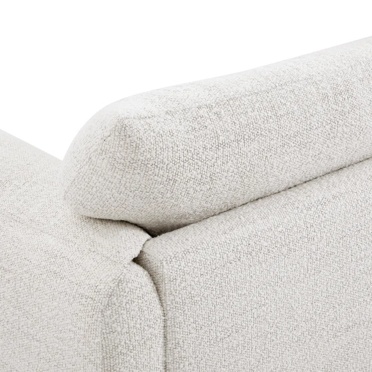 Bodhild 115.7'' Boucle 4 - Piece Modular Sectional with Ottoman