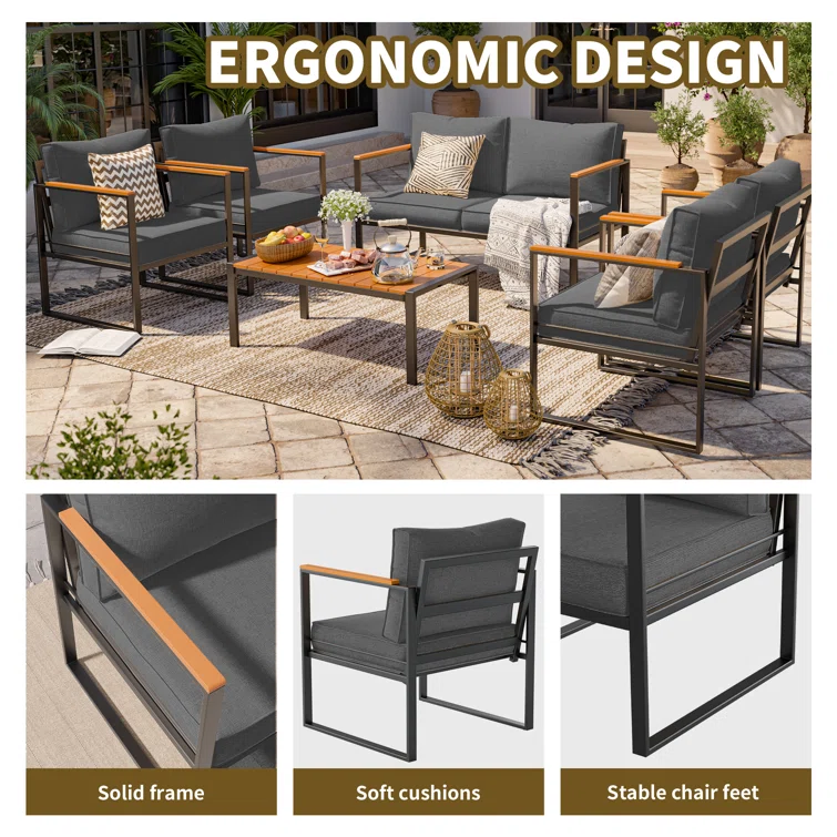 Ellamay Outdoor Seating Group With Cushion