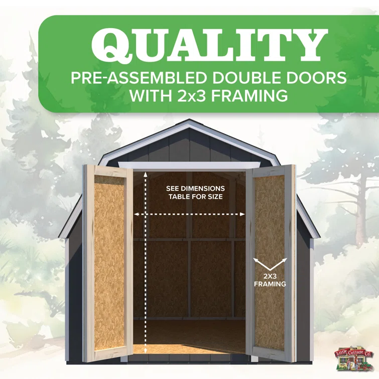 Value Gambrel Barn Wood Storage Shed with 4 ft. Sidewalls