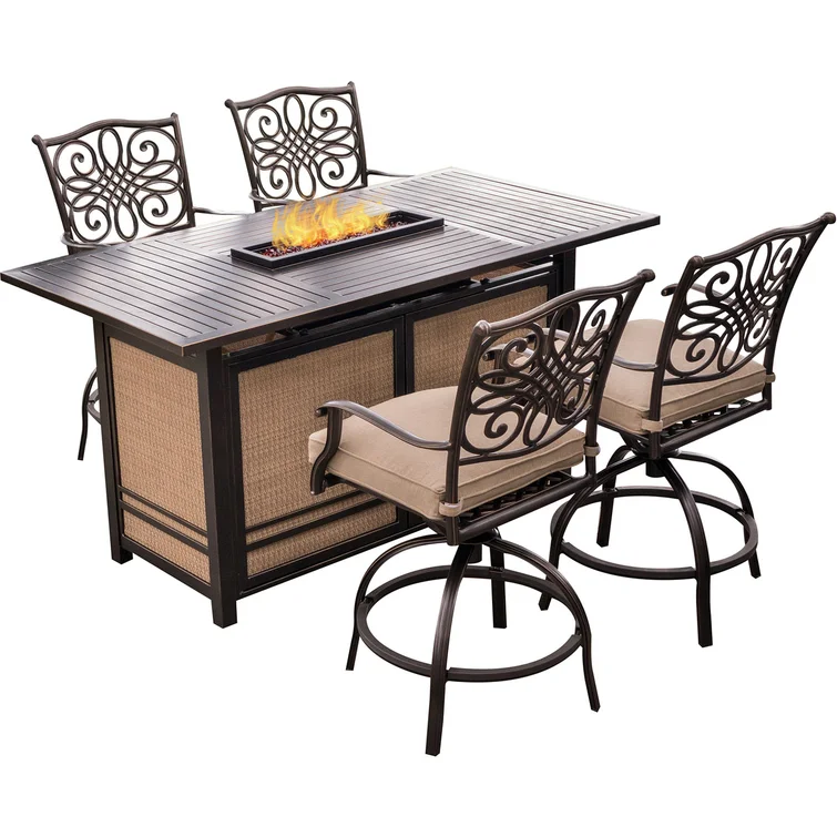 Carleton 4 - Person Rectangular Outdoor Dining Set