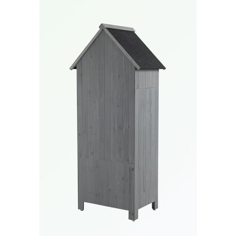 2 ft. W x 2 ft. D Solid Wood Vertical Tool Shed
