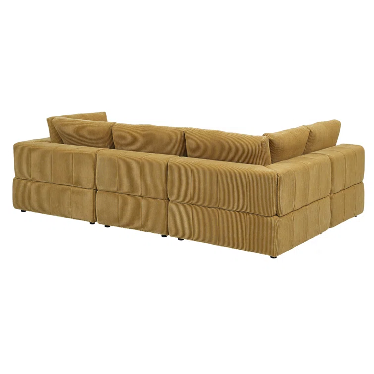 Arregui 6 - Piece Corduroy Sectional