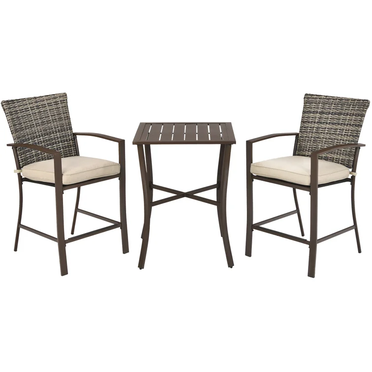 2 - Person Square Outdoor Dining Set with Cushions