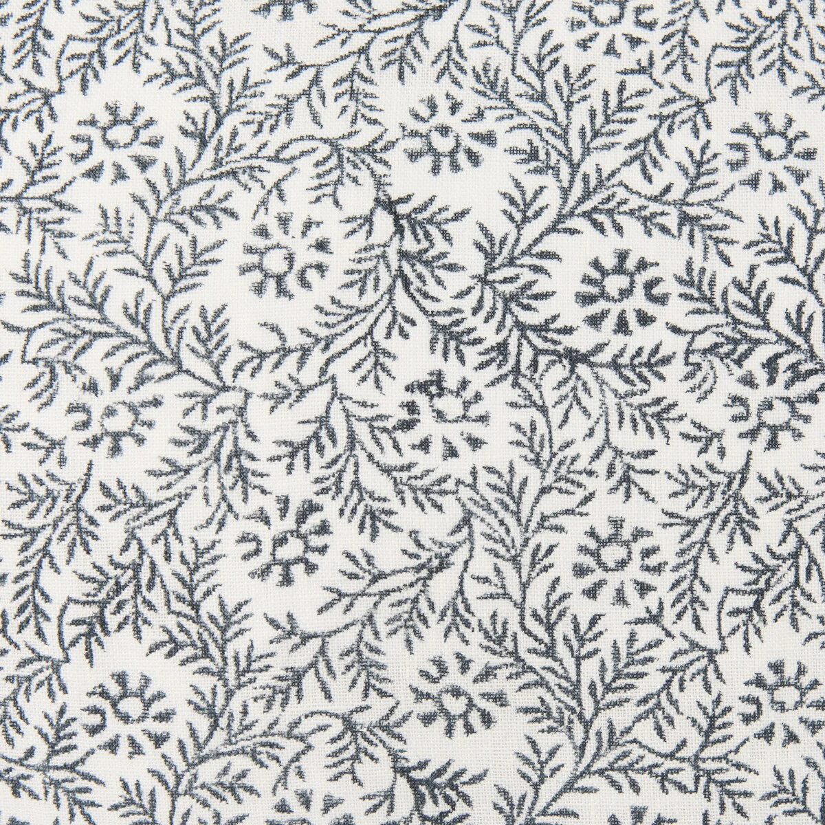 Jayne Cream w/ Indigo Print Linen Square Decorative Pillow Cover