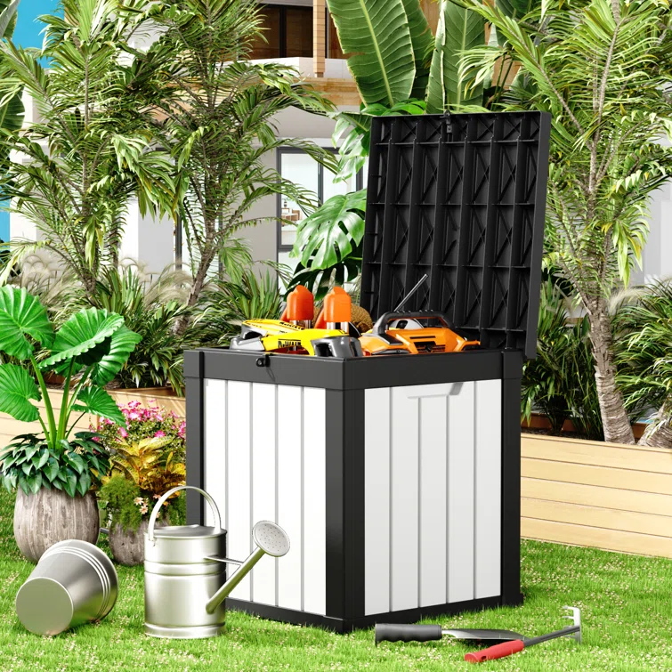 vbal Water Resistant Resin Lockable Deck Box