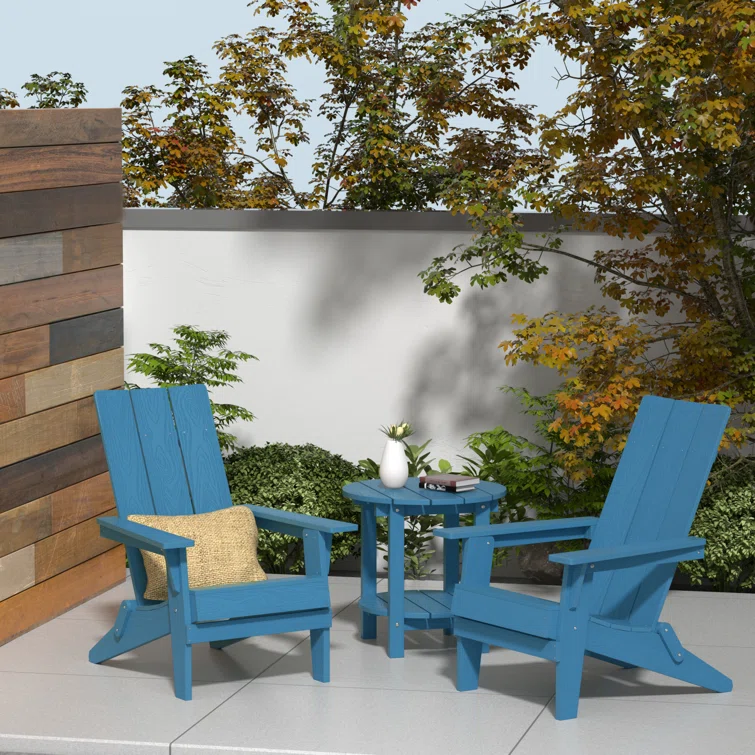Plastic Folding Adirondack Chair with Table