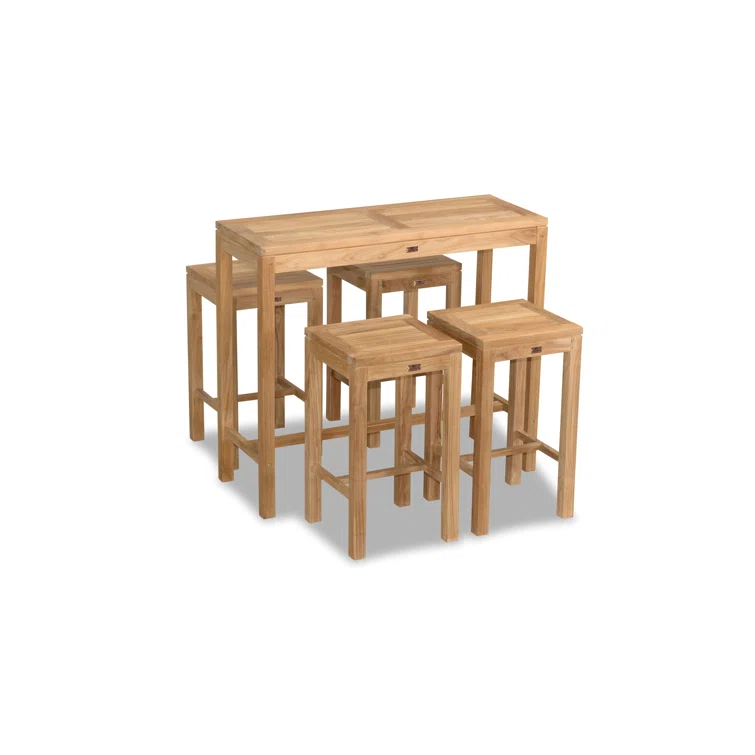 Williamsbridge 4 - Person Rectangular Teak Outdoor Dining Set