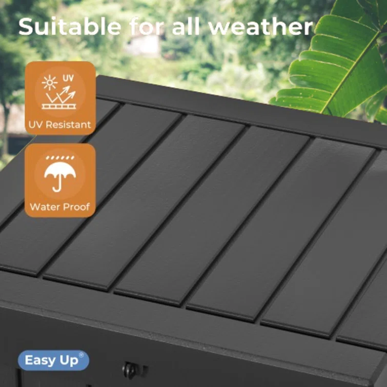 WORACO 22.13'' W 50 Gallons Water Resistant Resin Lockable Deck Box