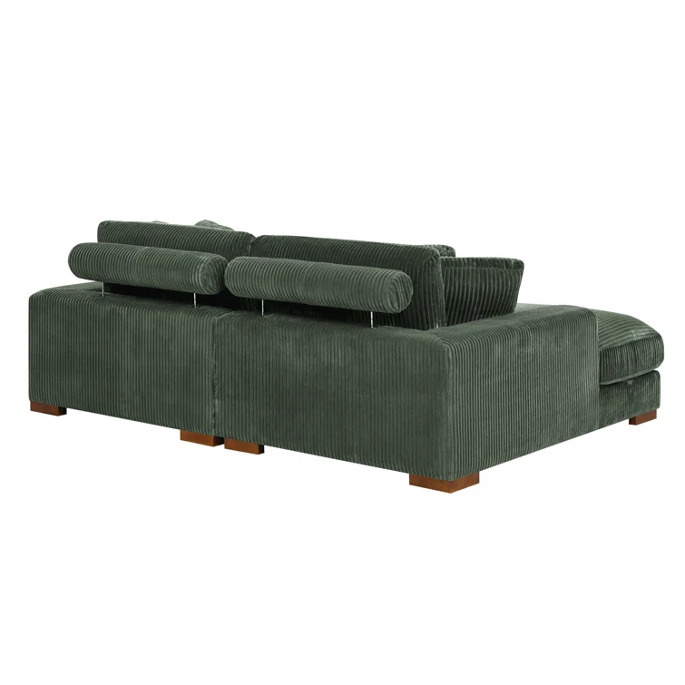2 - Piece Corduroy Sectional
