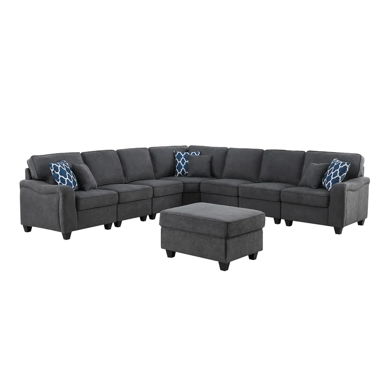 Beulah 8 - Piece Upholstered Sectional