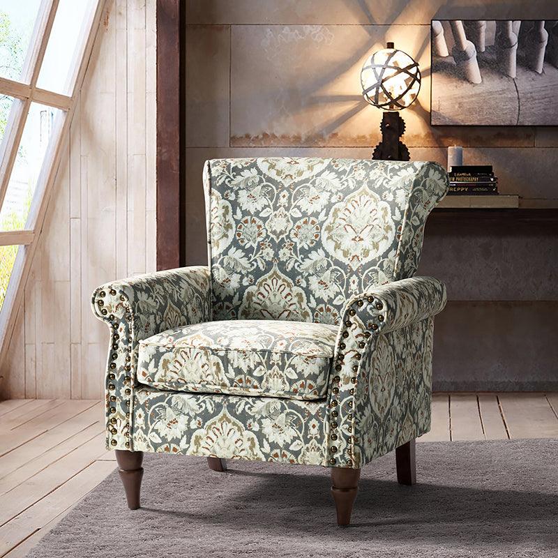 Artemisa Modern Floral Pattern Upholstered Armchair