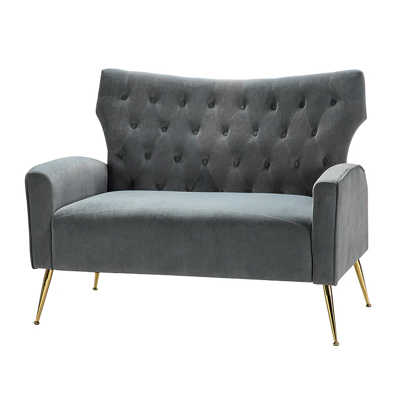 Amira Velvet 3-Piece Living Room Set
