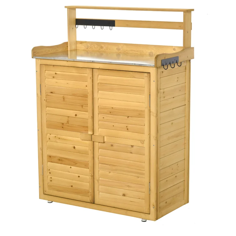 Garden Outdoor 3 ft. W x 2 ft. D Solid Wood Horizontal Storage Shed
