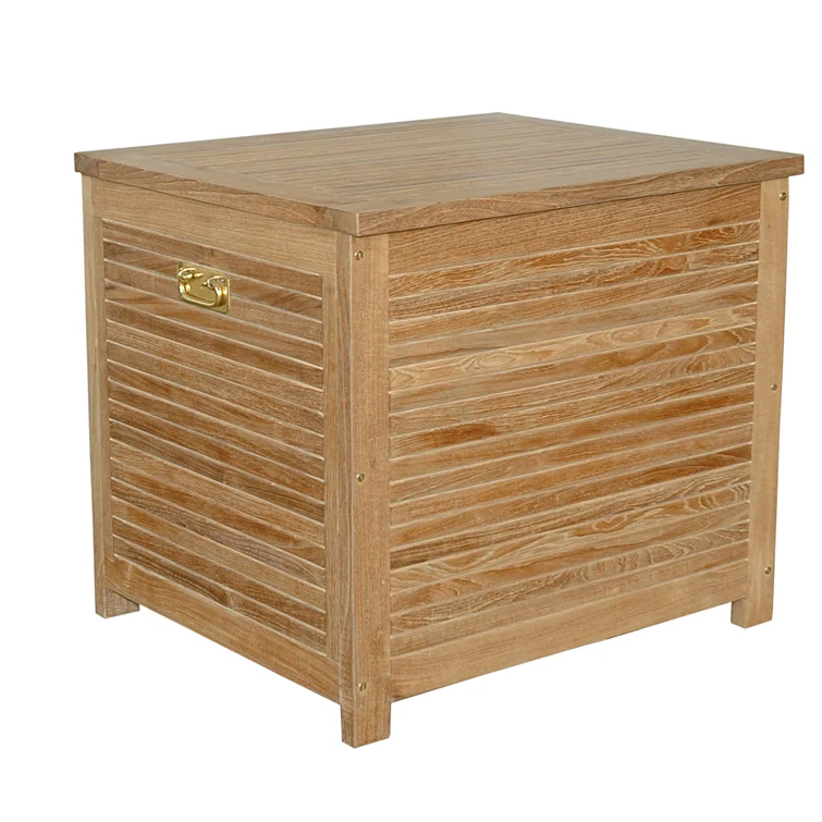 Anderson Teak Camrose 31'' W 120 Gallons Water Resistant Solid Wood Teak Deck Box in Brown
