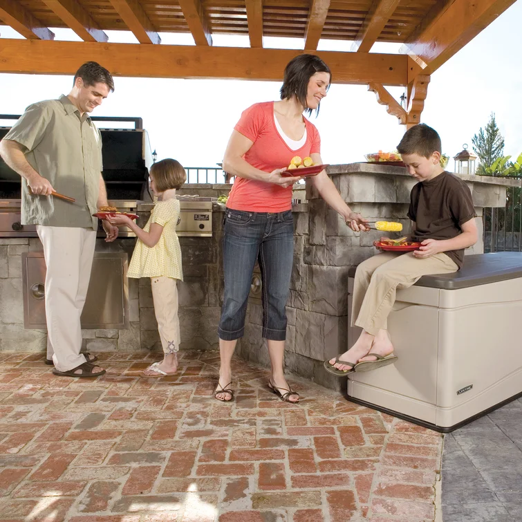 Lifetime 60'' W 130 Gallons Water Resistant Polyethylene Plastic Lockable Deck Box