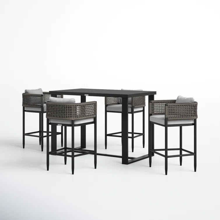 Scotia 4 - Person Rectangular Outdoor Dining Set with Cushions
