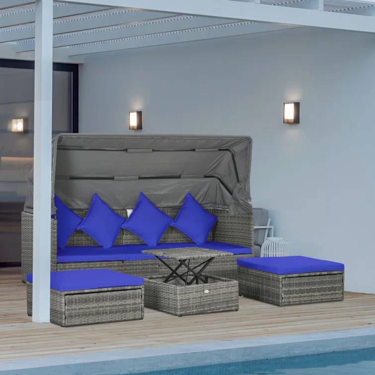 Calanda 5 - Person Outdoor Seating Group with Cushions