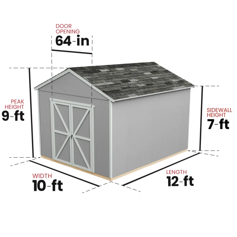 Rookwood 10 ft. W x 12 ft. D Wood Storage Shed