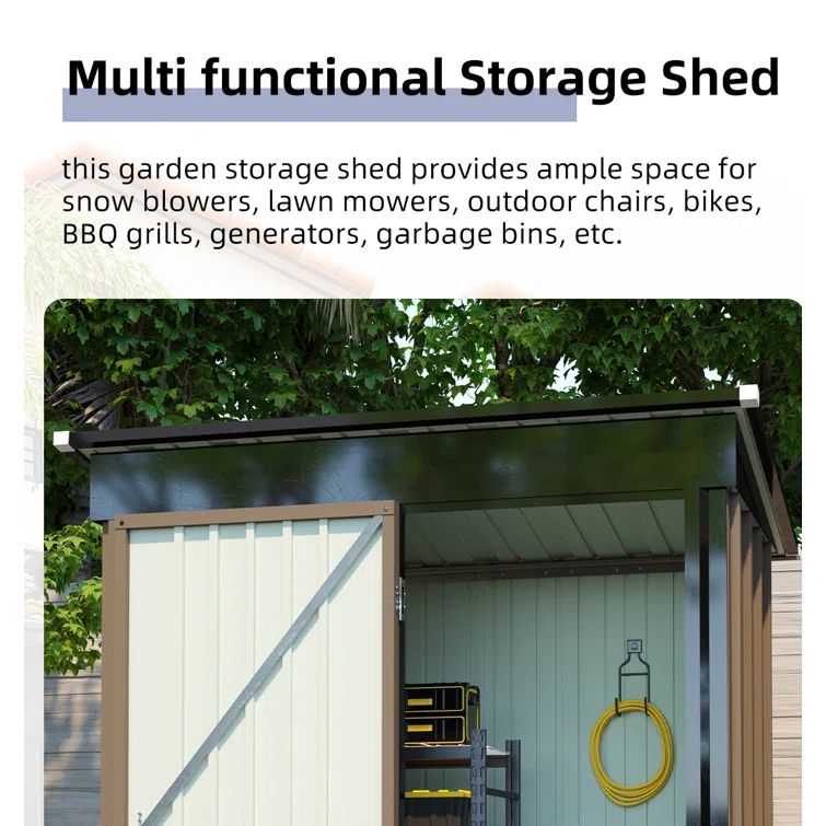 5*3FT Outdoor Storage Shed