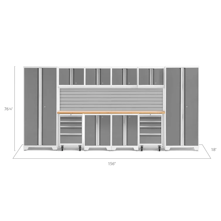 Bold Series 76.75'' H x 156'' W x 18'' D 12 Piece Garage Storage Cabinet Set