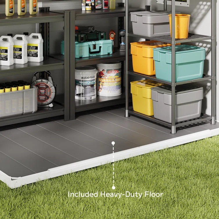 6 ft. W x 4 ft. D Resin Storage Shed