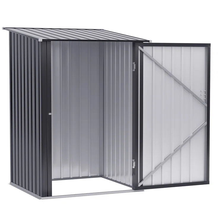 3 ft. 3 in. W x 3 ft. 4 in. D Galvanized Steel Lean-To Tool Shed