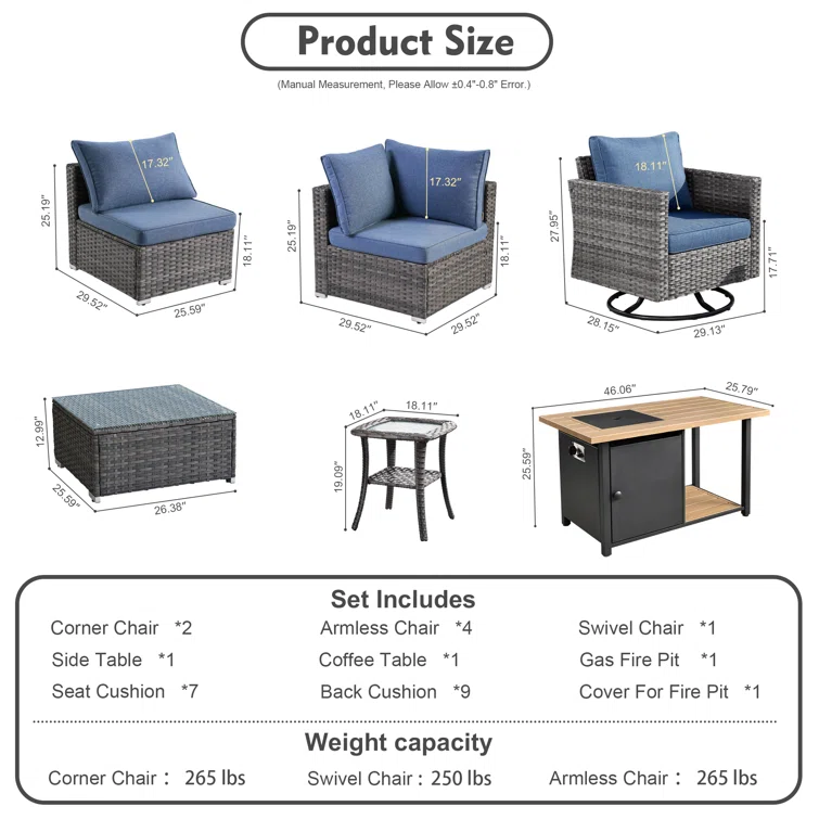 Hop 5 - Person Outdoor Seating Group with Cushions