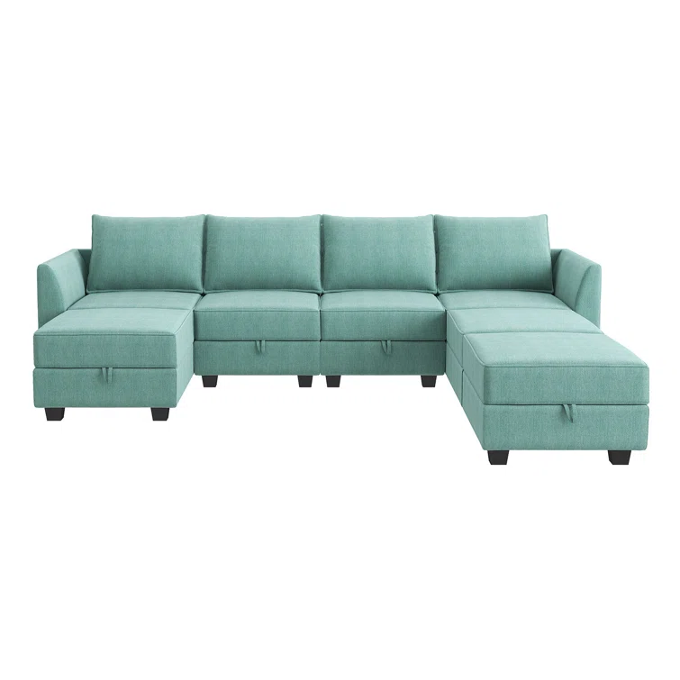 Modular Sectional Sofa U Shaped Couch Reversible Sofa Couch With Storage Seat