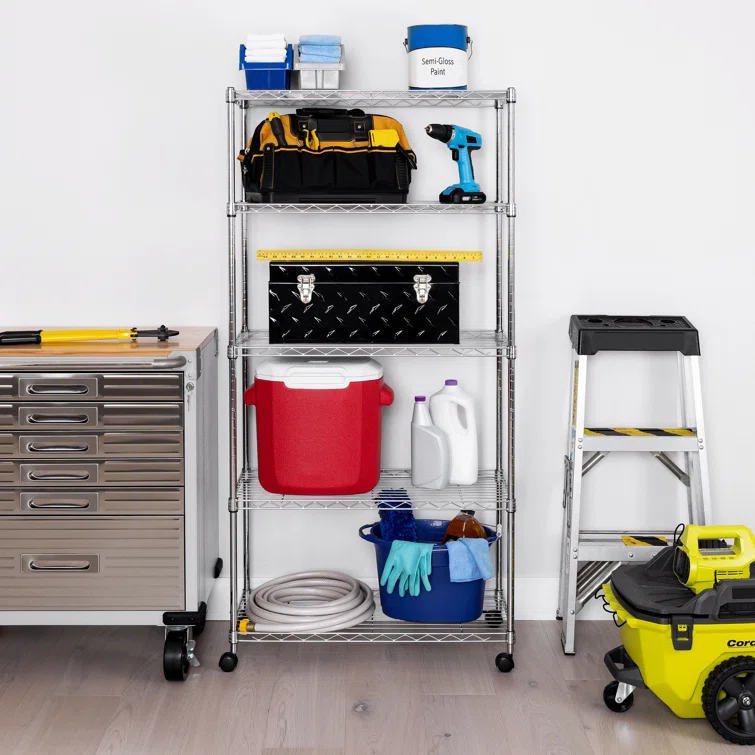 30" W 5-Tier Steel Shelvings