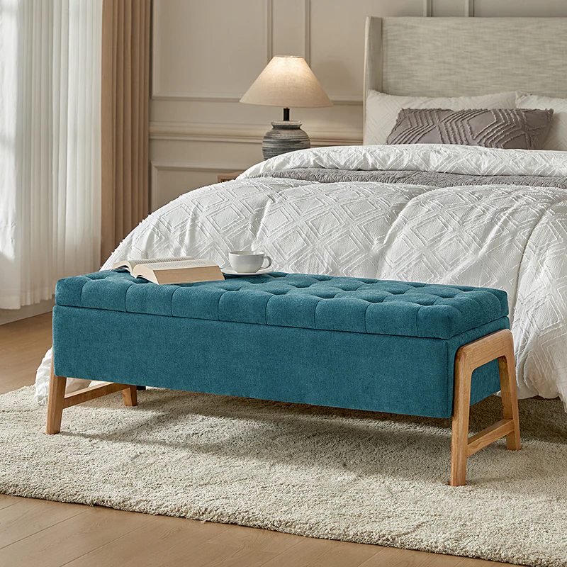 Salina Mid-century Modern Inspired Storage Bench