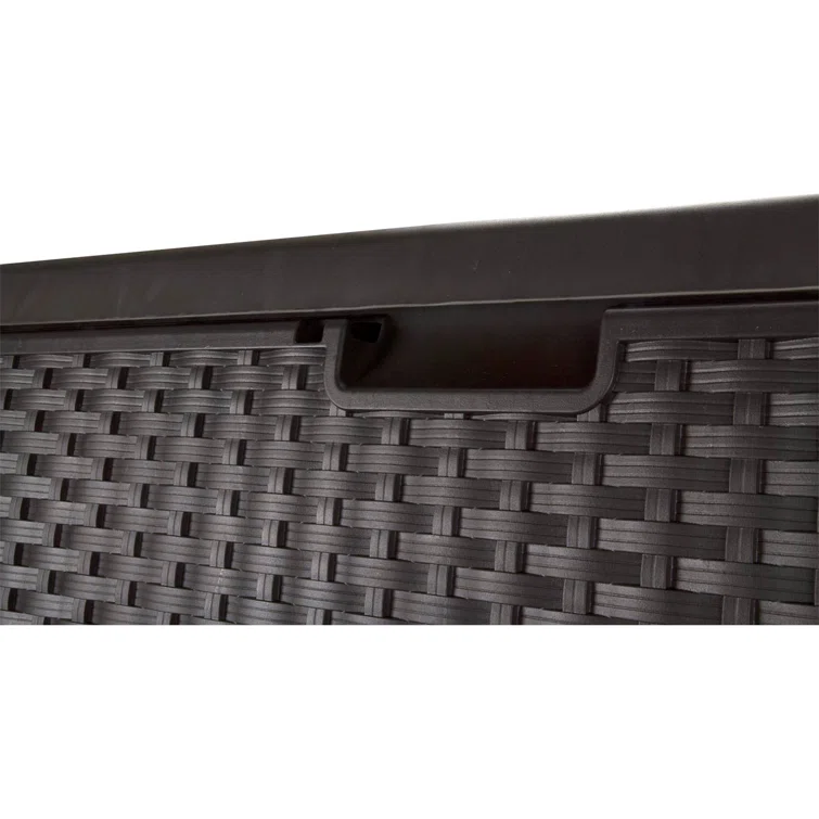 Suncast 99 Gallons Water Resistant Resin Lockable Deck Box in Brown