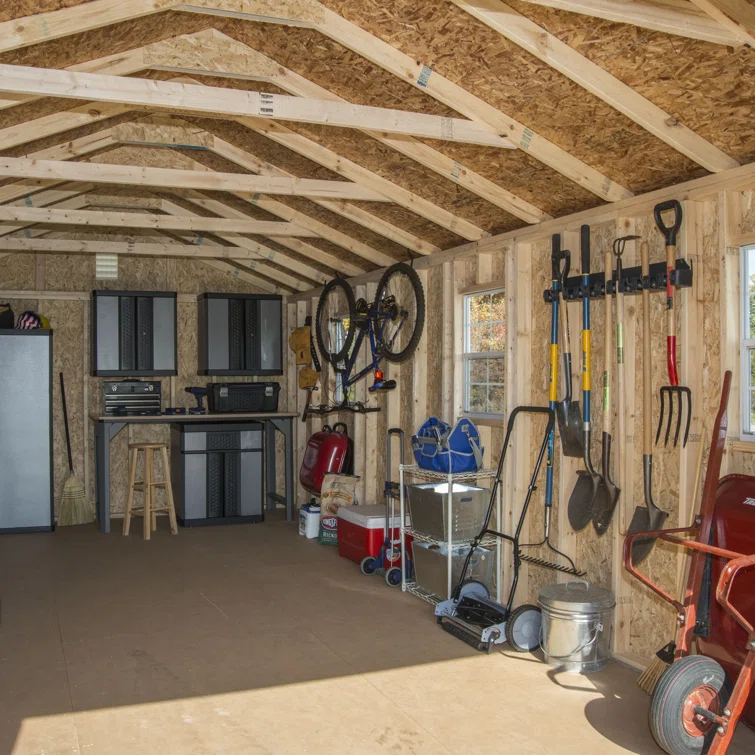 Manhattan 12 ft. W x 24 ft. D Wood Storage Shed