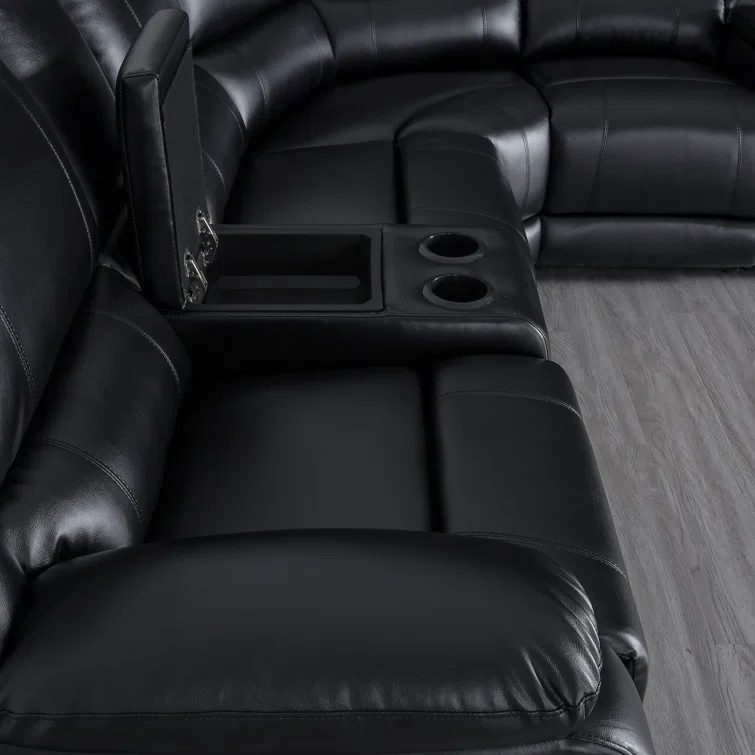 Donnivin 109" Wide Faux Leather Reversible Reclining Corner Sectional