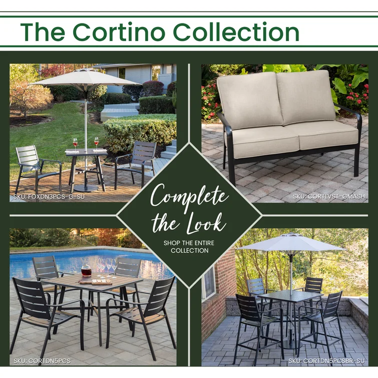 Kazakoff 4 - Person Square Outdoor Dining Set