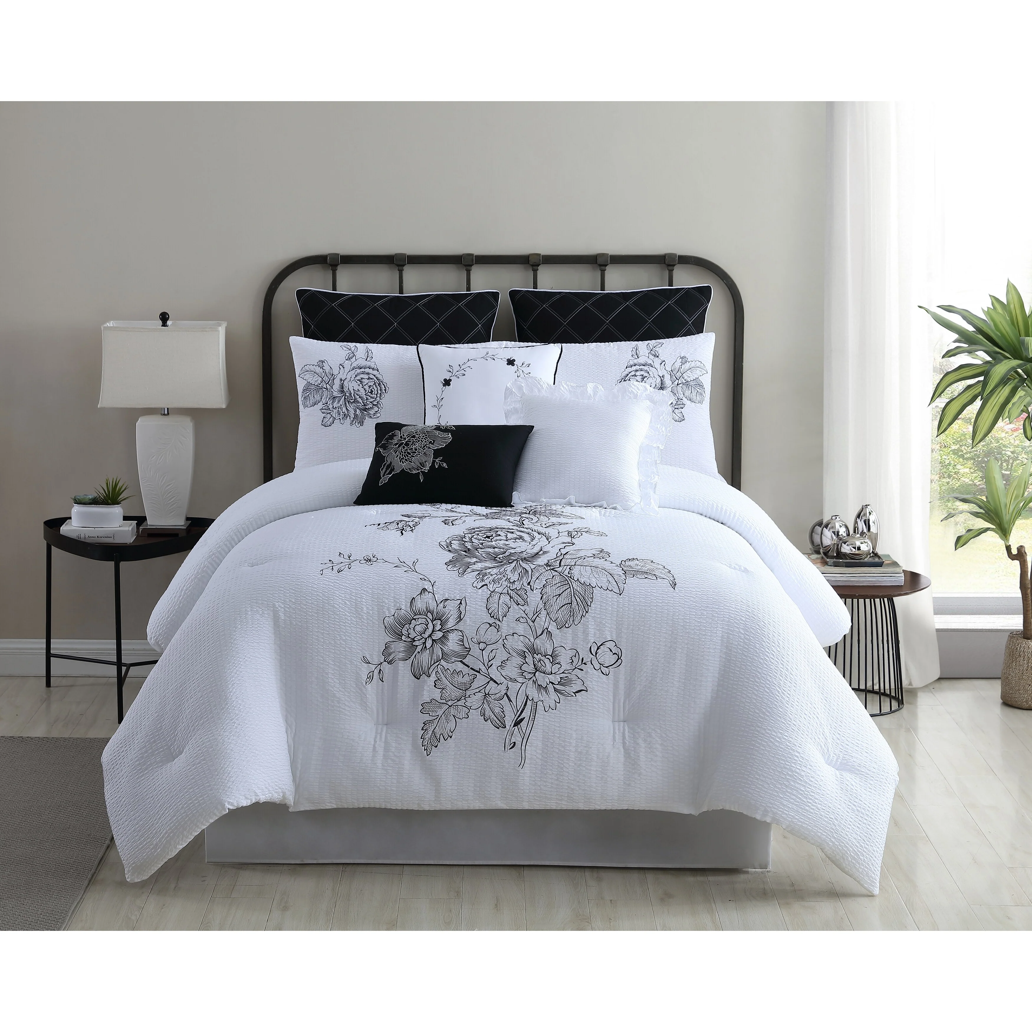Modern Threads Simone Embroidered 8 Piece Comforter Set