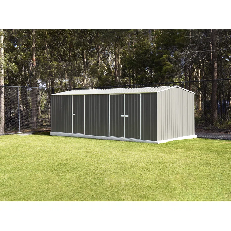Utility 20 ft. W x 10 ft. D Metal Storage Shed