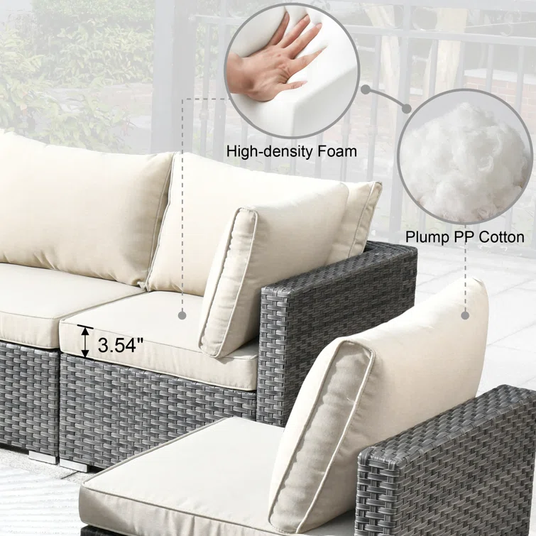 Aliva 6 - Person Outdoor Seating Group with Cushions