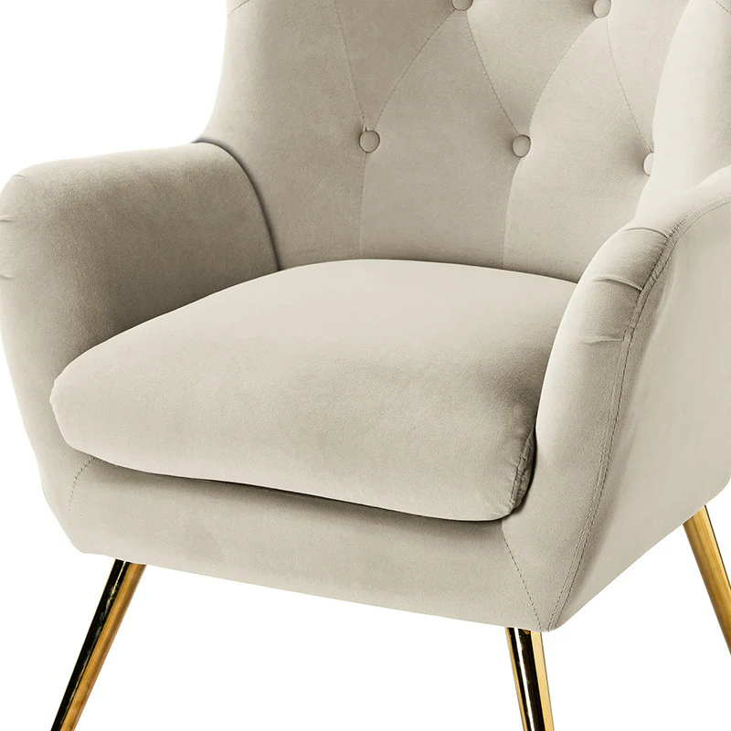 Isabelle Wingback Velvet Armchair